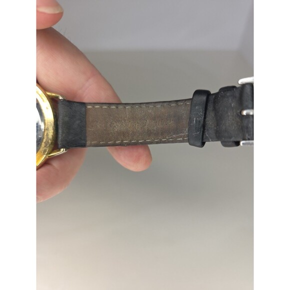 Da Vinci Large Face Mother Of Pearl Quartz Watch With Black Leather Band - Picture 6 of 9